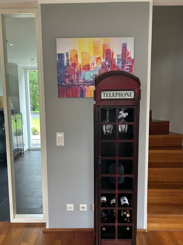 Customer photo review of Aluminiumbild gebürstet | Abstrakte Skyline | Querformat