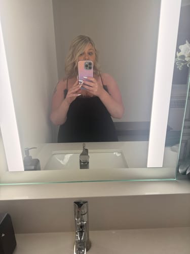 Customer photo review of Monina Midi Dress in Black by ML Monique Lhuillier - RENTAL