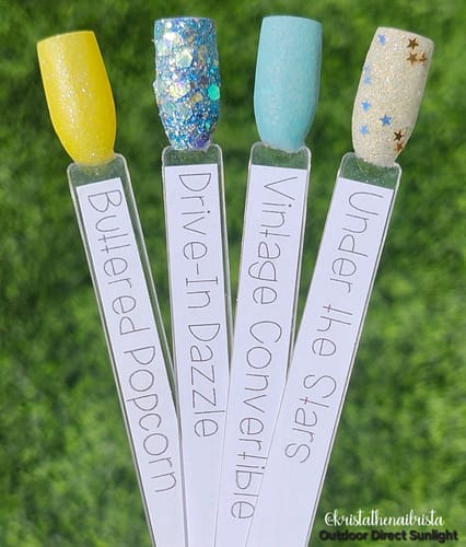 Customer photo review of Drive in Theater Dip Powder Theme Kit