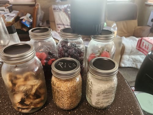 Bob K. review of Chalkboard Top Mason Jar Lids (Regular - 12 set) image 1 out of 1