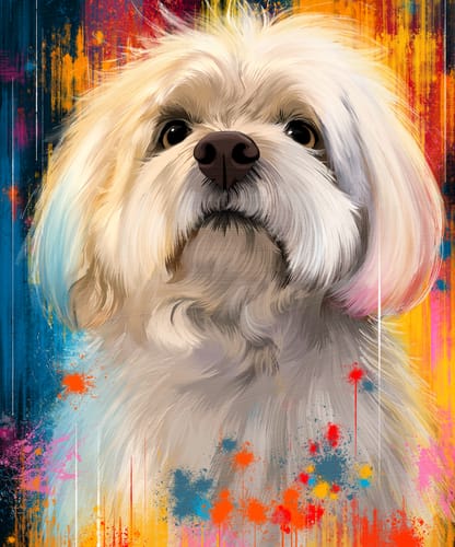 Customer photo review of Custom Pet Portrait - Abstract Style