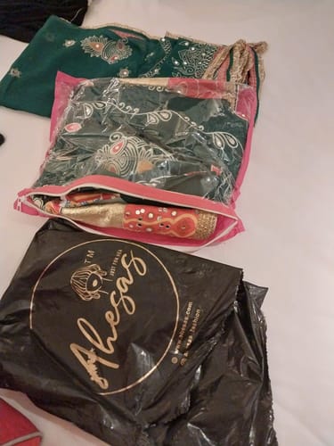 Customer photo review of Green Color Digital Printed Muslin Cotton Navratri Lehenga Choli