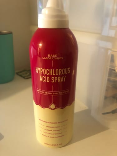 Customer photo review of Hypochlorous Acid Spray for Skin & Face | Cleansing Topical Spray