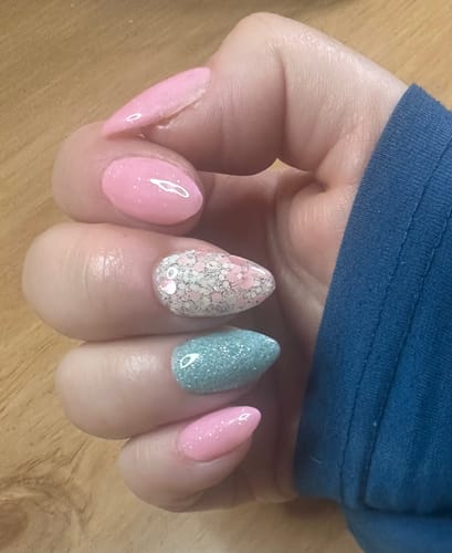 Customer photo review of Soft Gel Nail Extensions | Short Stiletto