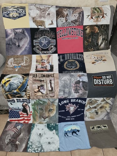 Customer photo review of Premium T Shirt Quilt