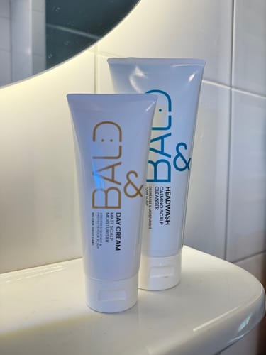 Customer photo review of Bald Head Moisturizer: Bald& Day Cream. 100ml.