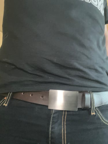 Customer photo review of The Long Haul Belt - Brown Classic 100% Full-Grain Leather Belt