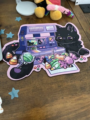 Customer photo review of Cat Instant Camera Mouse Pad