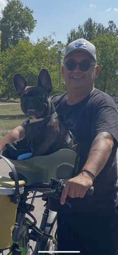 Customer photo review of Kvisp Dog Bike Carrier