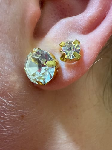 Cassondra F. review of Faux Diamond Studs Hypoallergenic Earrings for Sensitive Ears Made with Plastic Posts image 1 out of 1