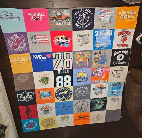 Customer photo review of Premium T Shirt Quilt