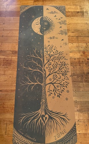 Customer photo review of The Cycle Of Life Cork Yoga Mat