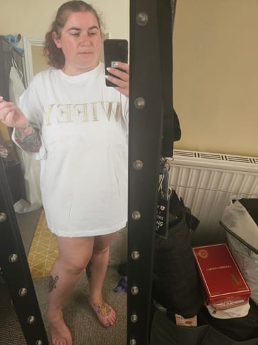 Customer photo review of Wifey Statement Tee - White