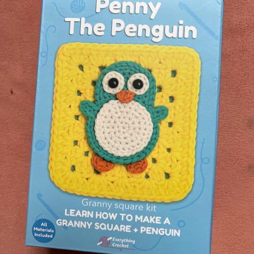 Customer photo review of Penny The Penguin - Granny Square Crochet Kit