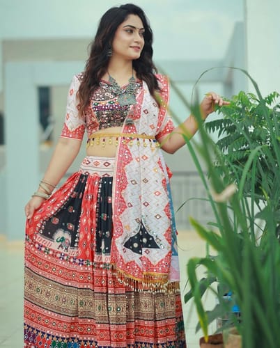 Customer photo review of Multi Color Magic cotton With Digital Print Lehenga Choli