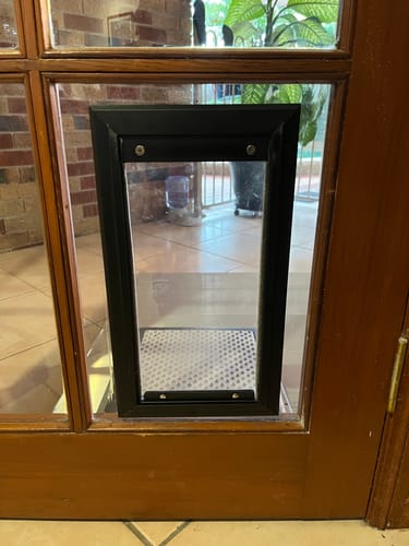 Customer photo review of Patio Pet Door Insert