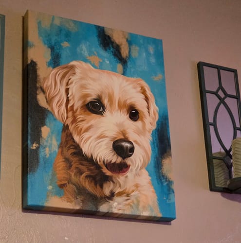 Customer photo review of Custom Pet Portrait - Abstract Style