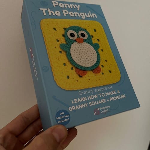 Customer photo review of Penny The Penguin - Granny Square Crochet Kit