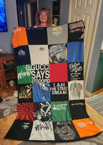 Customer photo review of Premium T Shirt Quilt
