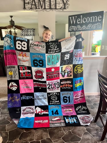 Customer photo review of Premium T Shirt Quilt