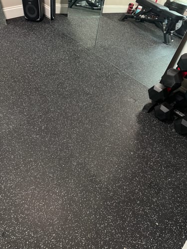 Customer photo review of RitFit Rubber Flooring Gym Mats Interlocking Tiles 0.25'' Thickness