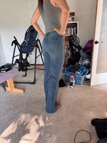 Customer photo review of Esme Tall Flare Jean - Medium Wash