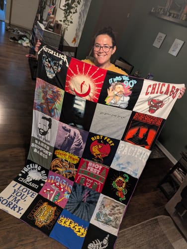 Customer photo review of Premium T Shirt Quilt