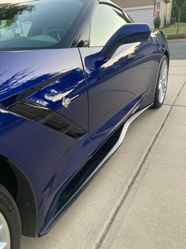 Customer photo review of Corvette C7 Z06 Conversion Side Skirts Rocker Panels