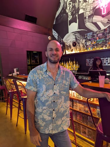 Customer photo review of Men's Vintage Hawaiian Tropical Floral Print Pocket Beach Summer Short Sleeve Button Shirt