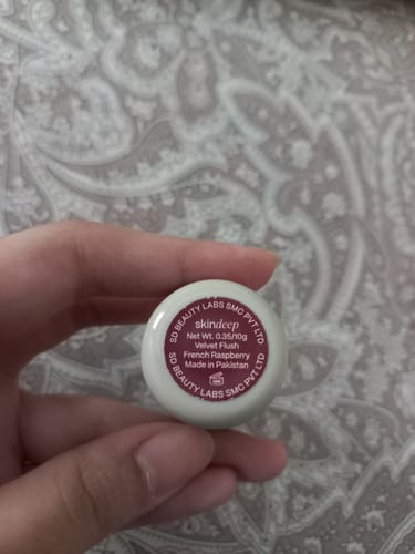 Customer photo review of VELVET FLUSH - Lip+Cheek Blush
