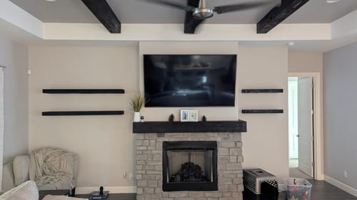 Customer photo review of Modern 3" Thick Floating Shelves