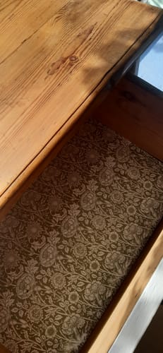 Customer photo review of SAGE GREEN William Morris Wipe Clean & Unscented Drawer Liners