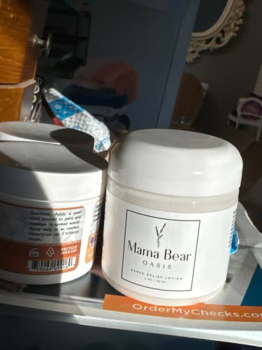 Customer photo review of Mama Bear Nerve Relief Lotion