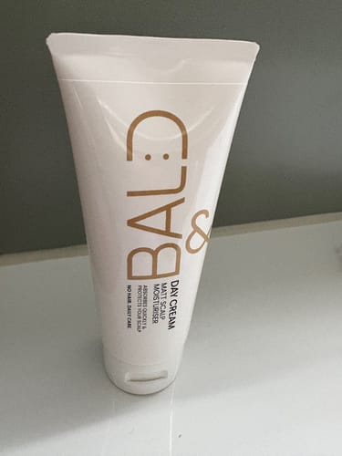 Customer photo review of Bald Head Moisturizer: Bald& Day Cream. 100ml.