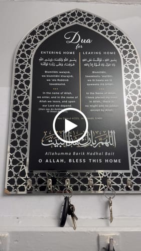 Customer video review of Dua for Entering and Leaving Home Islamic Key Holder