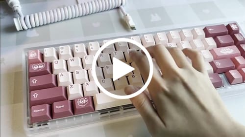 Customer video review of BSUN DUSTY ROSE LINEAR SWITCH FACTORY LUBED EDITION (10PCS)