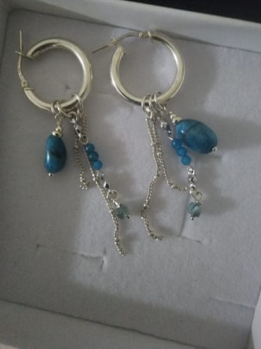 Customer photo review of עגילי אפטייט 5 ב-1 | Mermaid Blueberry