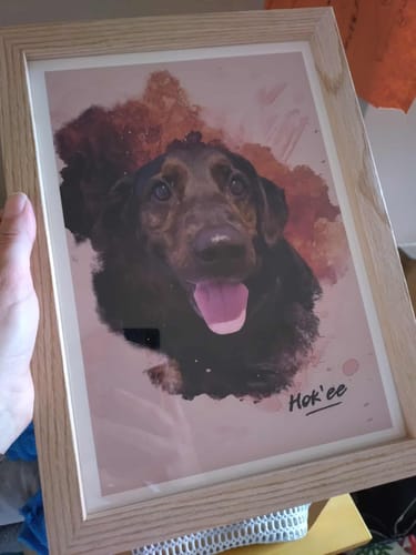 Customer photo review of Watercolour - Custom Pet Portrait