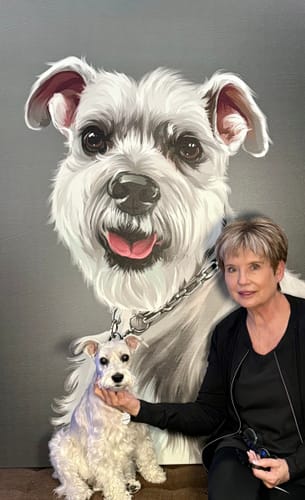 Customer photo review of Custom Pet Portrait - Abstract Style