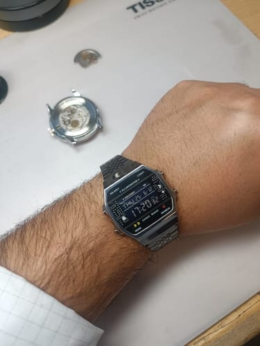 Customer photo review of Reloj Casio Vintage ABL-100WEPC-1B Pac-Man Plateado