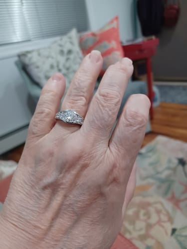 Janet G. review of Bezel Round Moissanite Channel Euro Shank Engagement Ring image 1 out of 1