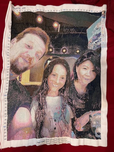 Customer photo review of Custom Cross Stitch Tapestry Kit | Just Upload Your Photo!