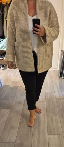 Customer photo review of CINDY Oversize Strickmantel - verschiedene Farben