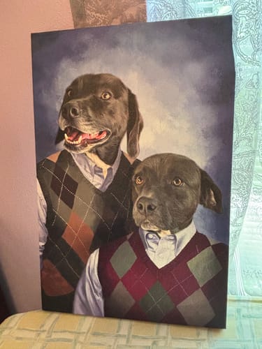 Customer photo review of Step Brothers - Custom Pet Canvas