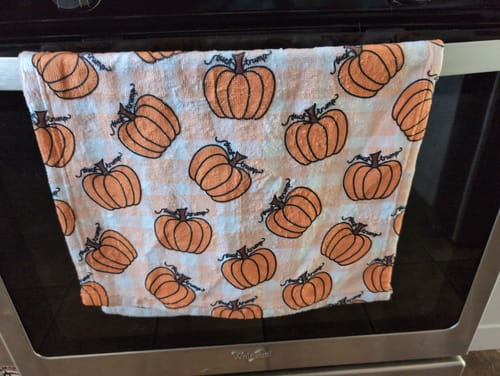 Customer photo review of Subtle F*ck Trump Pumpkin Hand Towel