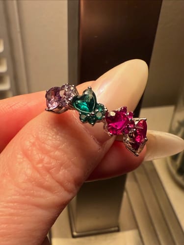 Customer photo review of The Dogmother Dog Paws 1-5 Birthstones Ring