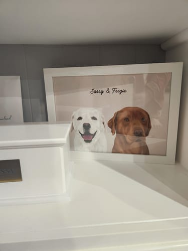 Customer photo review of Custom Pet Portrait - Two Pet Portrait