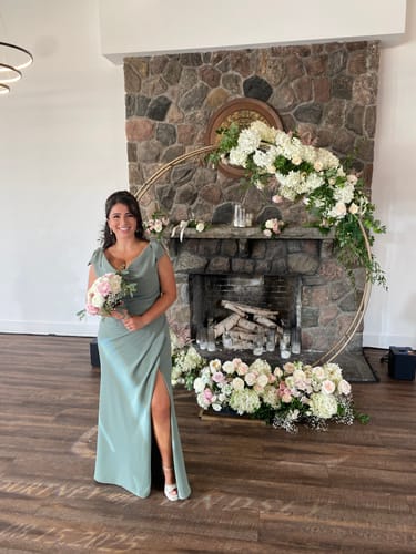 Customer photo review of Athena Gown by Gemy Maalouf - RENTAL