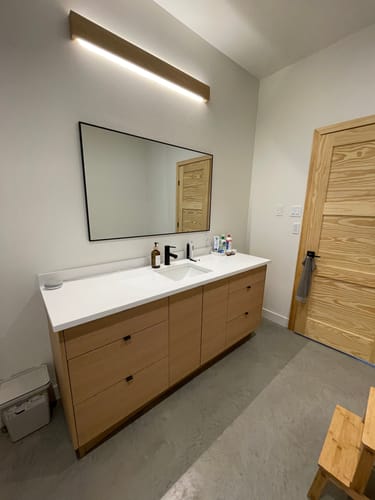 Customer photo review of Ashbury 72" Natural White Oak Bathroom Vanity