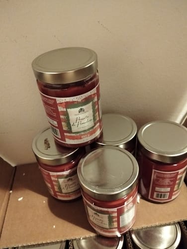 Customer photo review of 10 vasi da 480 gr di Passata di pomodoro contadina con basilico fresco